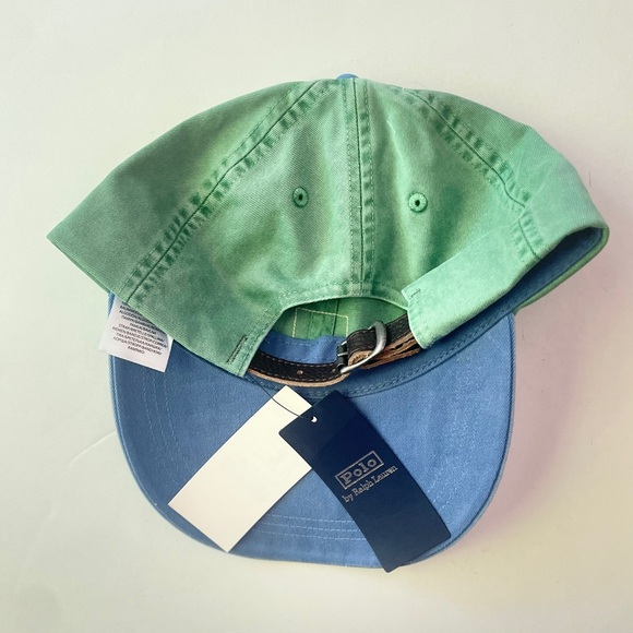 Polo Ralph Lauren Cotton Chino Long-Bill Cap Pick Color Green/Blue - Picture 2 of 2